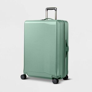 Open Story - Expandable Large Checked Hardside Suitcase Spinner Green